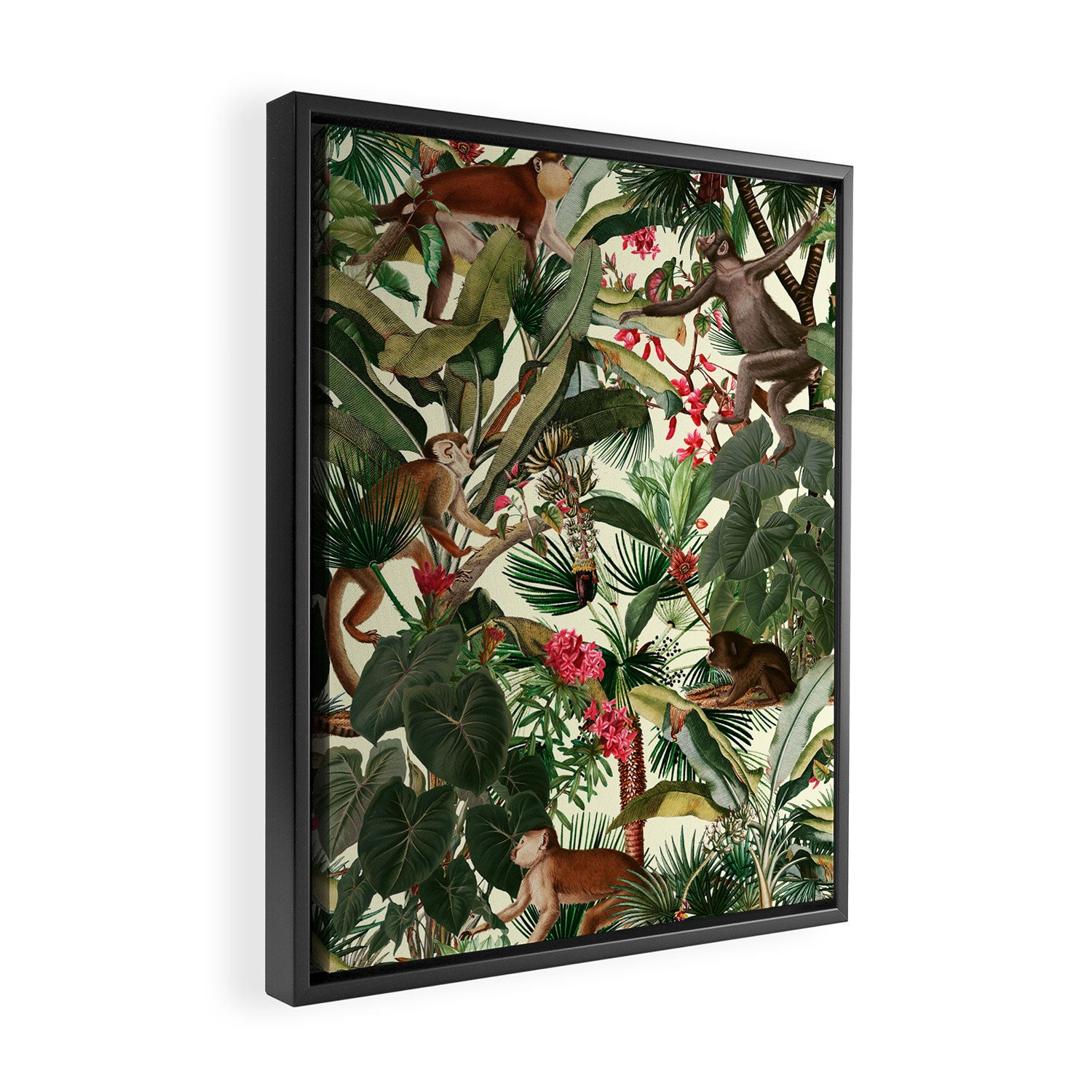 Monkey Forest Framed Canvas Print Gallery Image 2