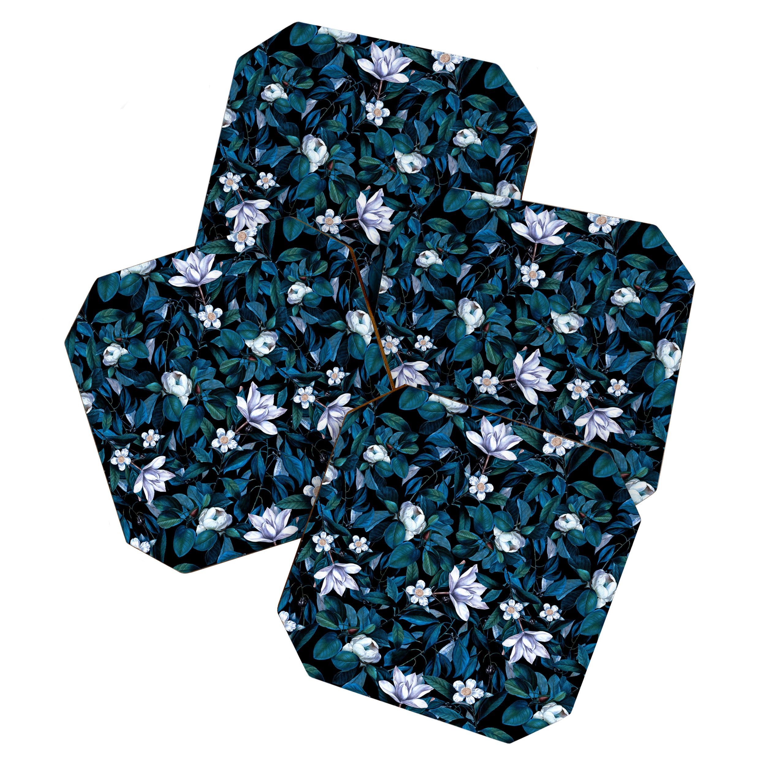 Moon Night Flowers Coaster Gallery Image 1