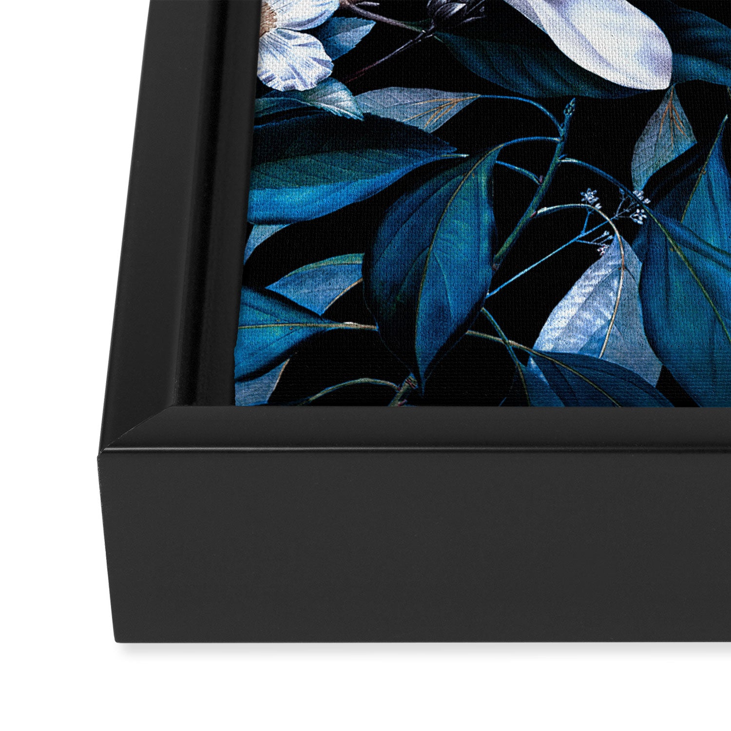 Moon Night Flowers Framed Canvas Print Gallery Image 3