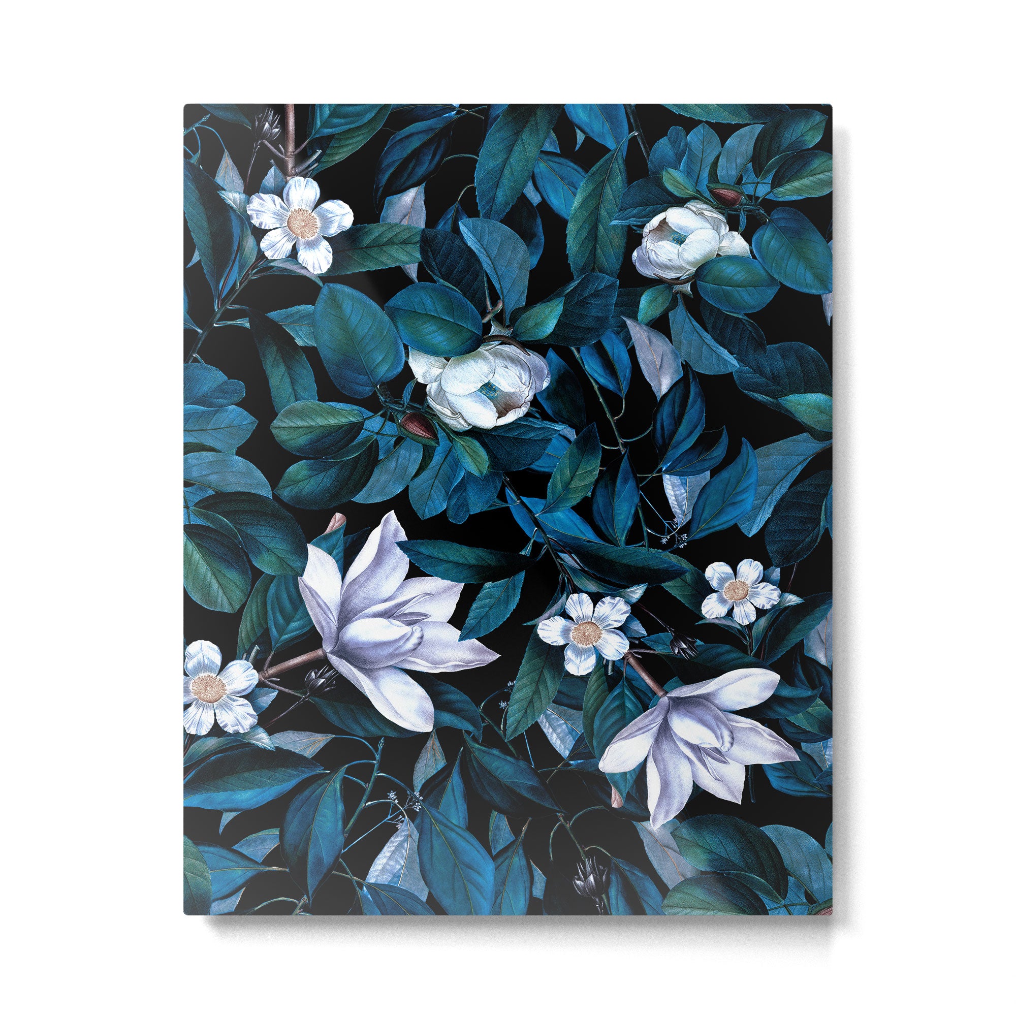 Moon Night Flowers Metal Print Gallery Image 6
