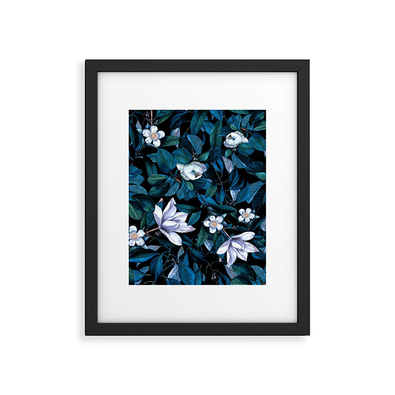Moon Night Flowers Framed Art Print Gallery Image 6