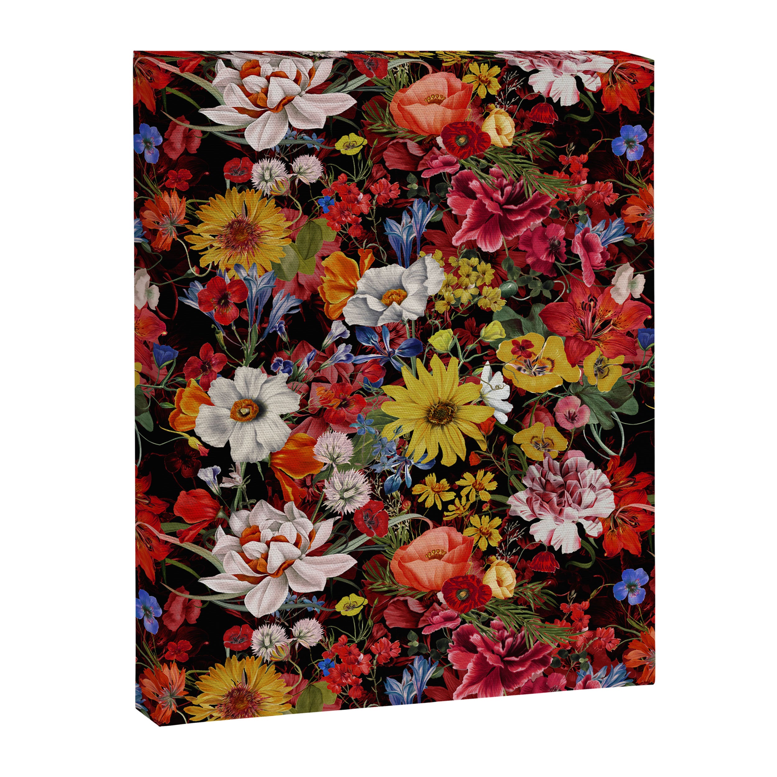 Multicolor Floral Night Garden Canvas Print Gallery Image 6