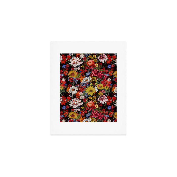 Multicolor Floral Night Garden Art Print Gallery Image 1