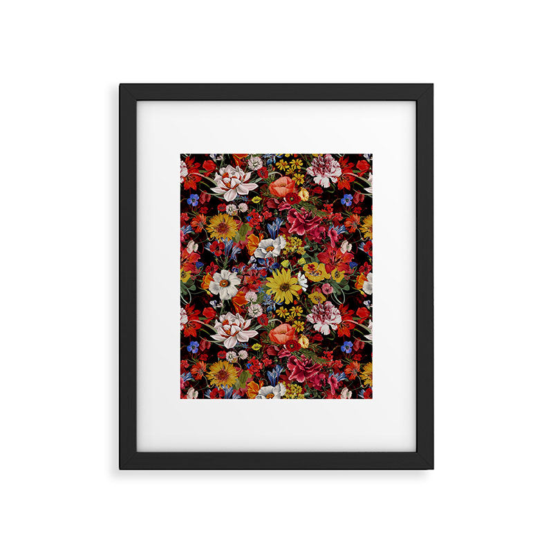 Multicolor Floral Night Garden Framed Art Print Gallery Image 5