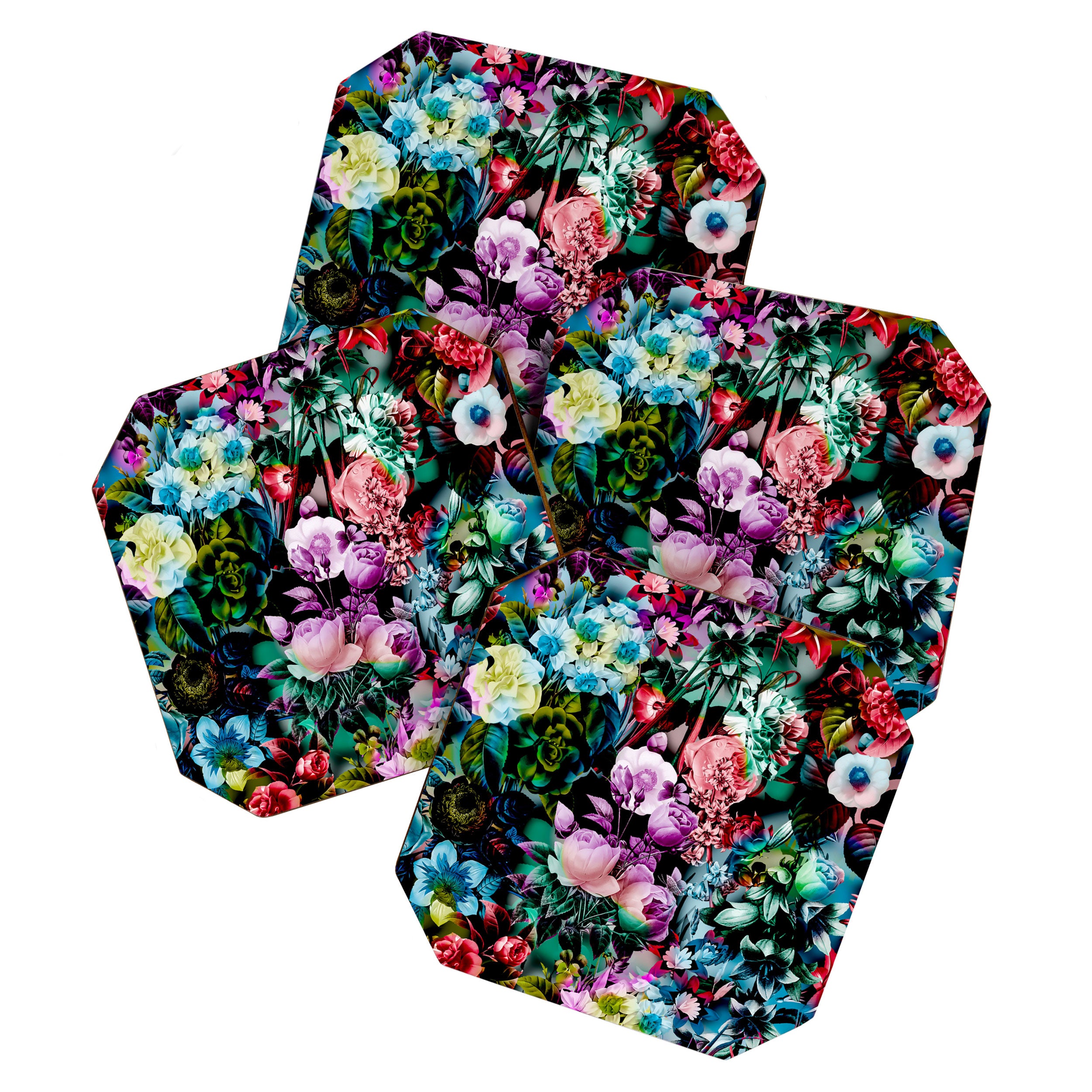 Multicolor Floral Pattern Coaster Gallery Image 1
