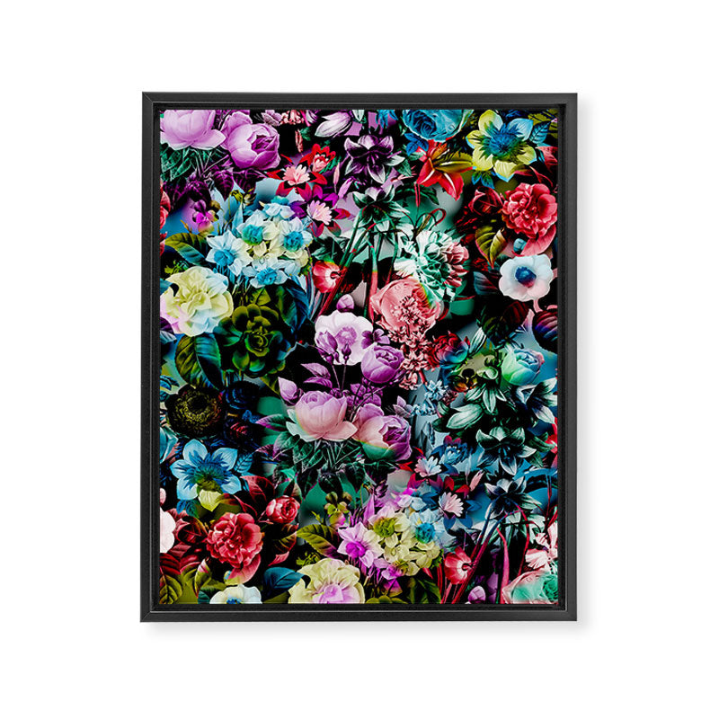 Multicolor Floral Pattern Framed Canvas Print Gallery Image 6