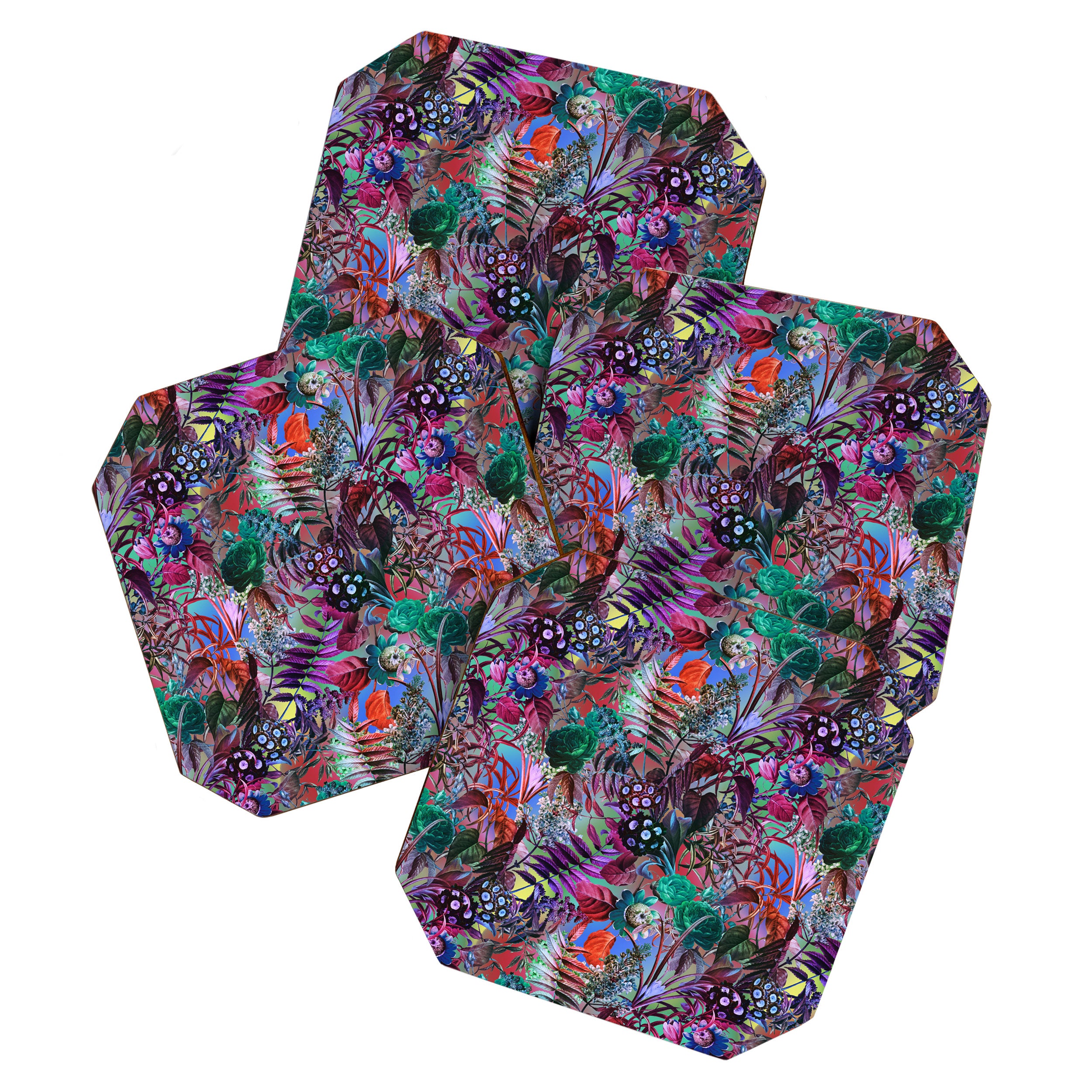 Multicolor Floral Pattern Coaster Gallery Image 1
