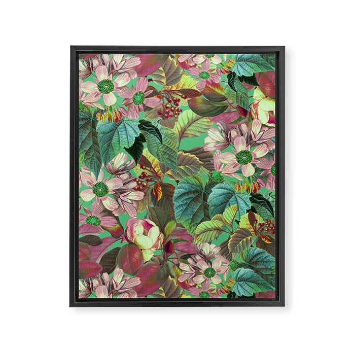 Multicolor Modern Floral Garden Framed Canvas Print Gallery Image 1
