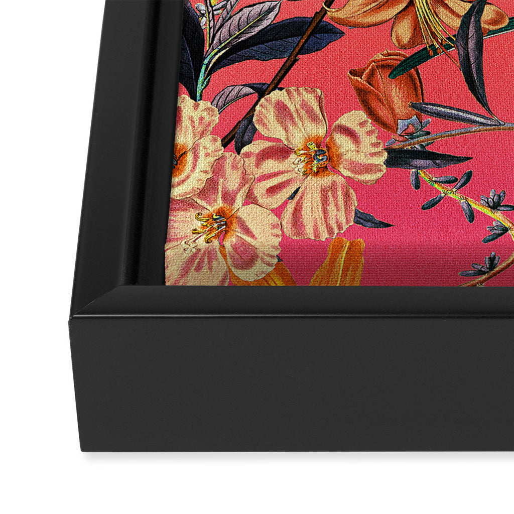 Multicolor Summer Floral Pattern Framed Canvas Print Gallery Image 3