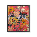 Multicolor Summer Floral Pattern Framed Canvas Print Gallery Image 8