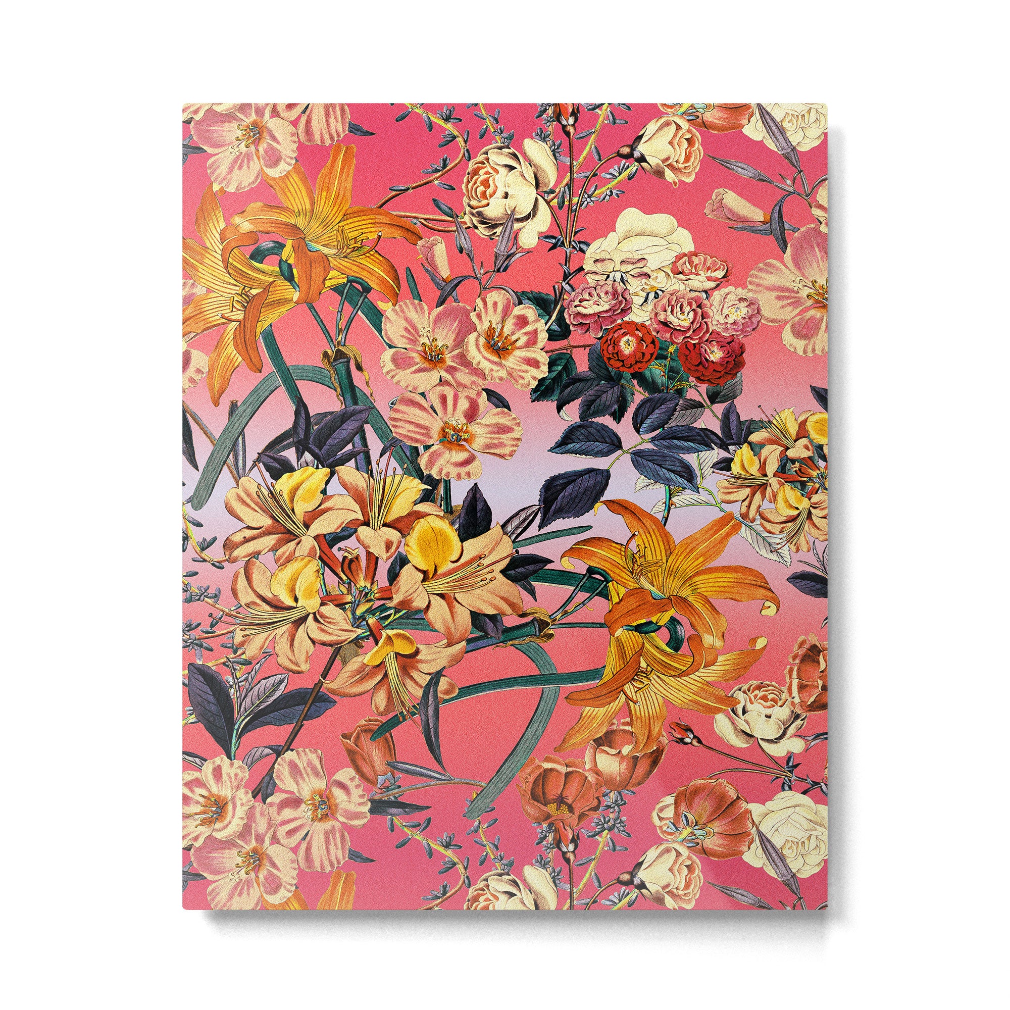 Multicolor Summer Floral Pattern Metal Print Gallery Image 6