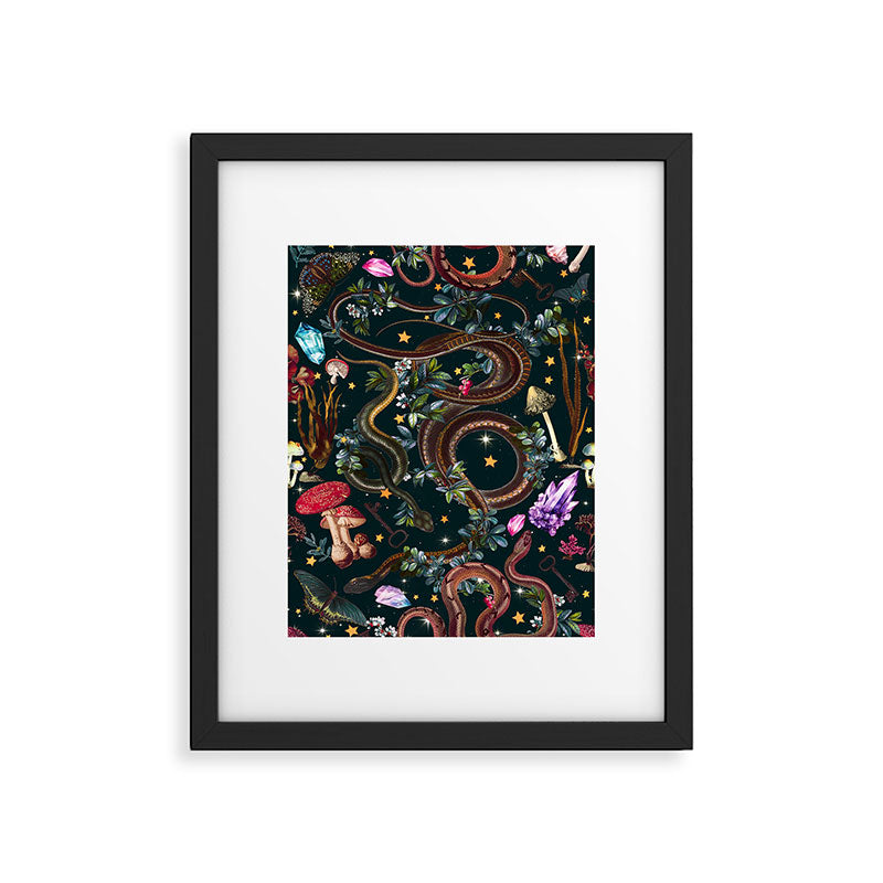 Mysterious Mushroom Forest III - Night Framed Art Print Gallery Image 5