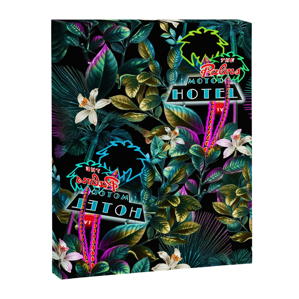 Neon Leaf Pattern Canvas Print Gallery Image 8