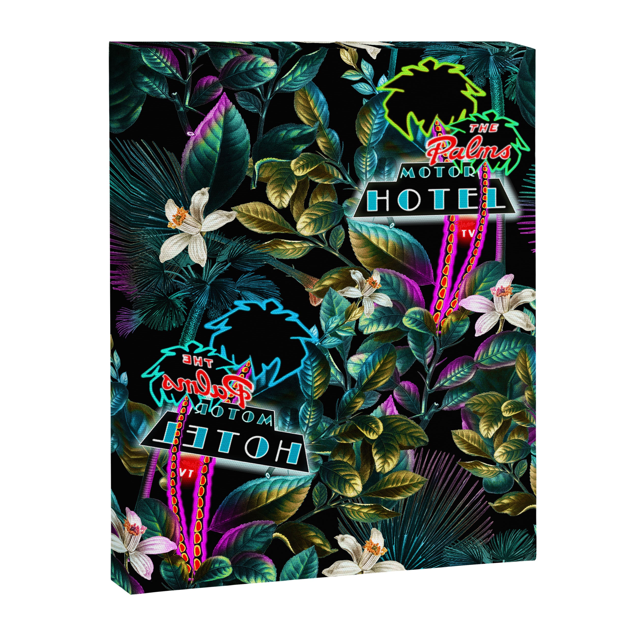 Neon Leaf Pattern Canvas Print Gallery Image 8
