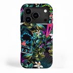 Neon Leaf Pattern iPhone Case Gallery Image 1