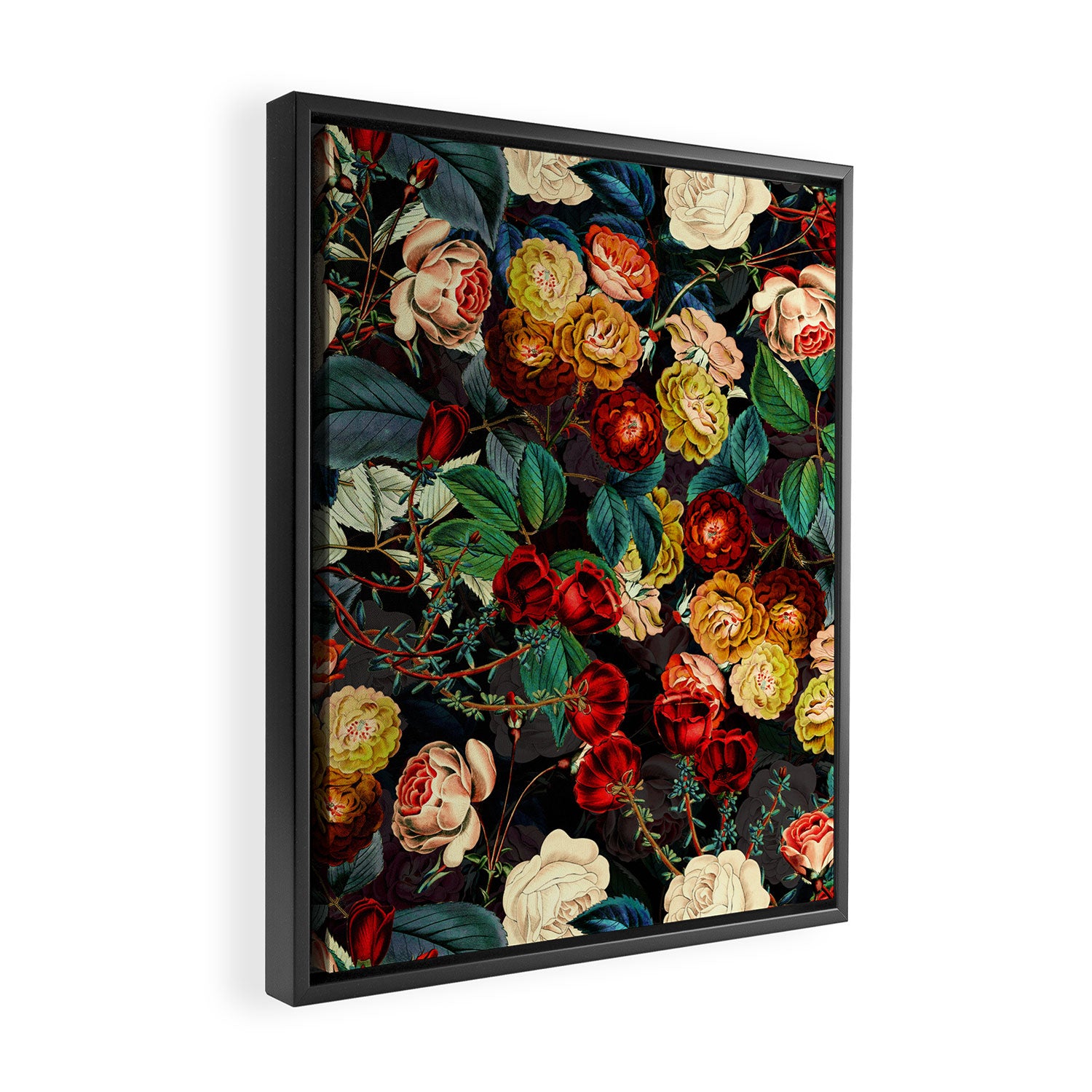 Night Botanical Forest Framed Canvas Print Gallery Image 2