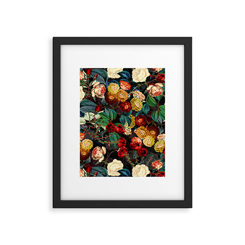 Night Botanical Forest Framed Art Print Gallery Image 5