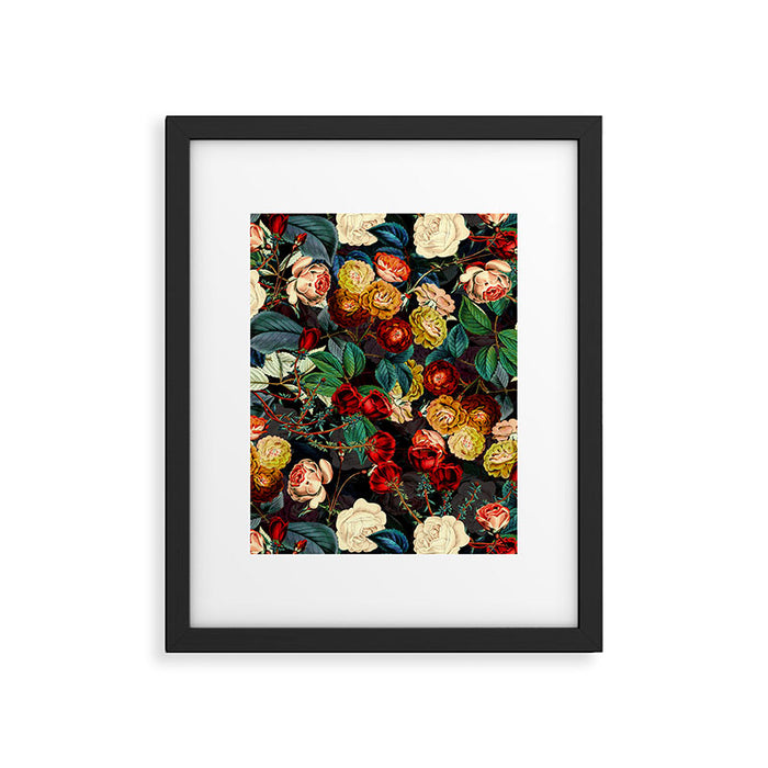 Night Botanical Forest Framed Art Print Gallery Image 1