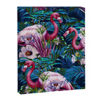 Night Forest Flamingos Canvas Print Gallery Image 8