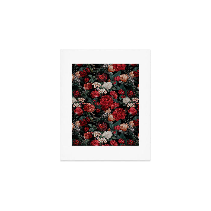 Night Garden Roses Art Print Gallery Image 1