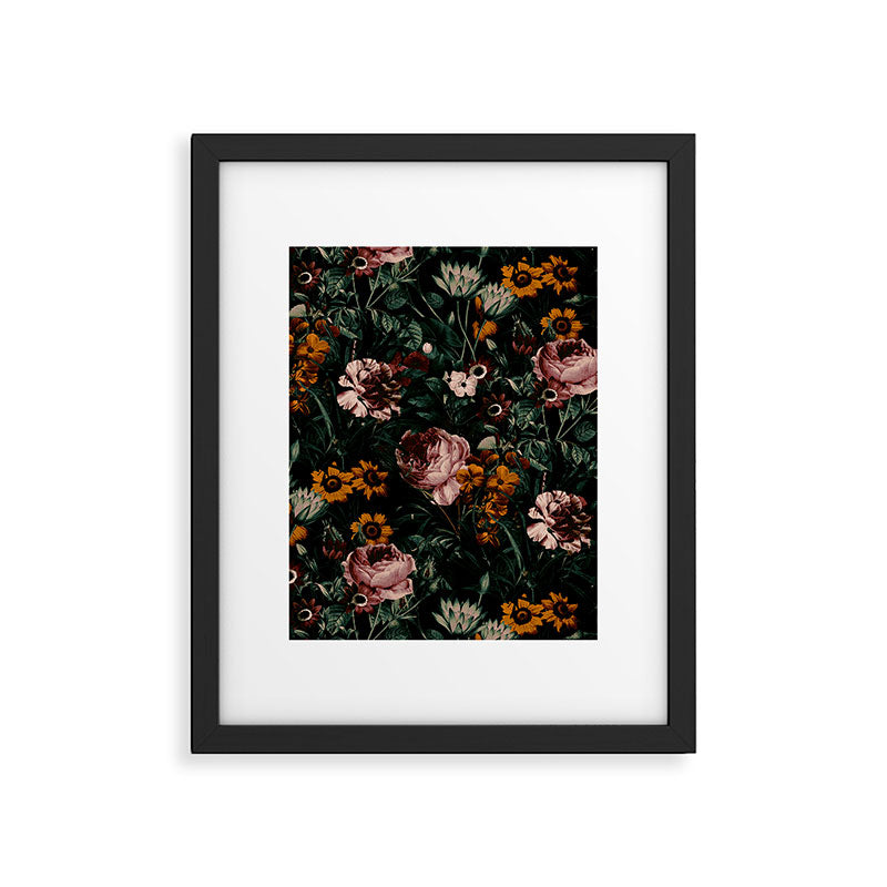 Night Roses Garden Framed Art Print Gallery Image 6