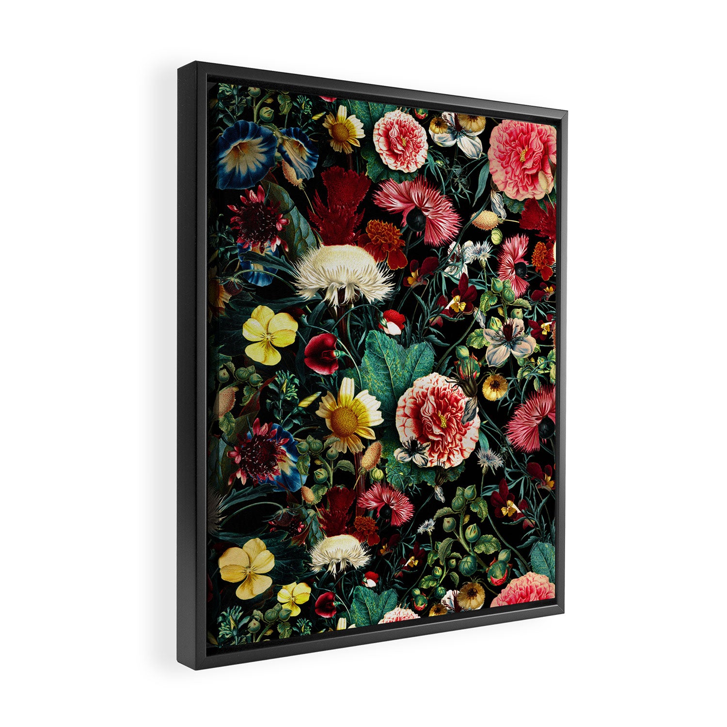 Night Vintage Garden Framed Canvas Print Gallery Image 2