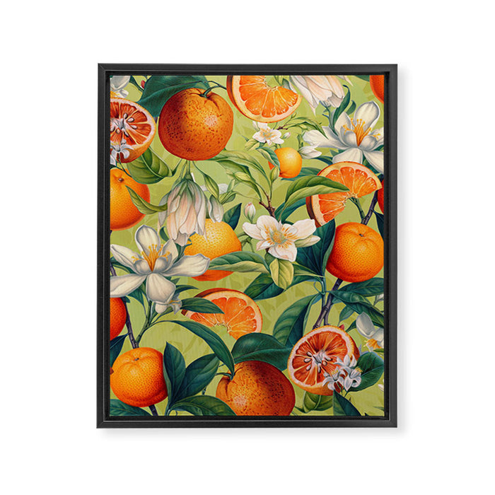 Orange Blossoms Framed Canvas Print Gallery Image 1