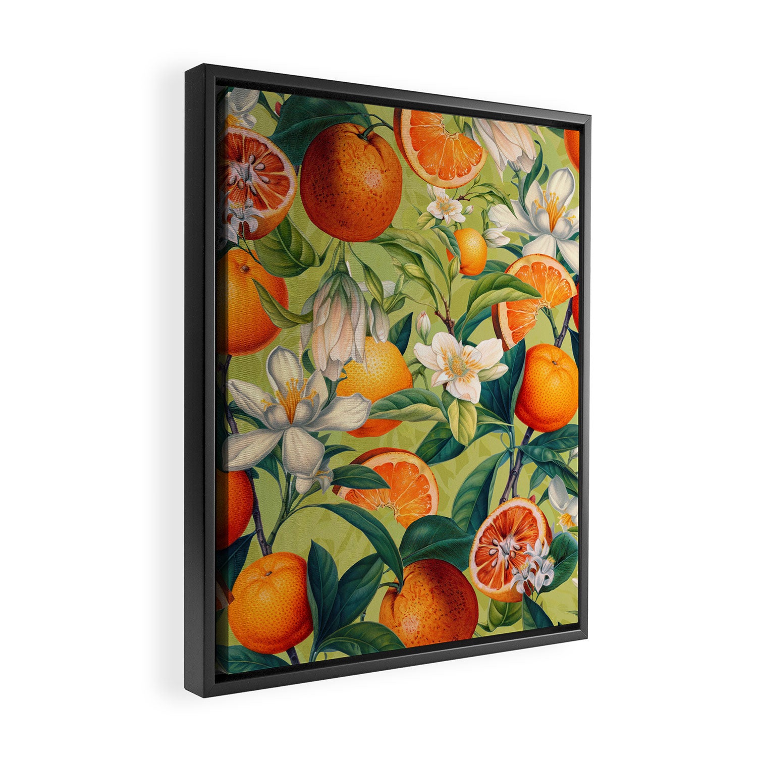Orange Blossoms Framed Canvas Print Gallery Image 2