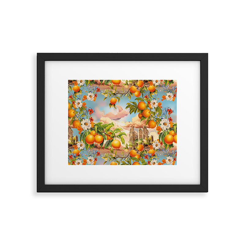Orange Garden Framed Art Print Gallery Image 5