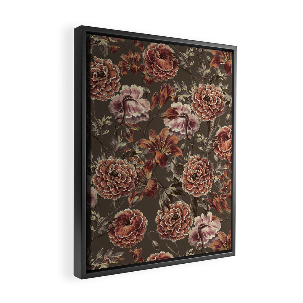 ORANGE LILY AND POPPY Framed Canvas Print Gallery Image 2