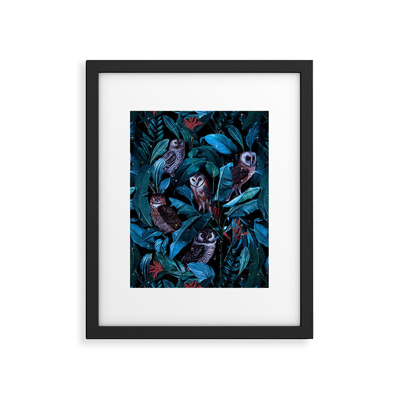 Owl and Leaf Garden Framed Art Print Gallery Image 5