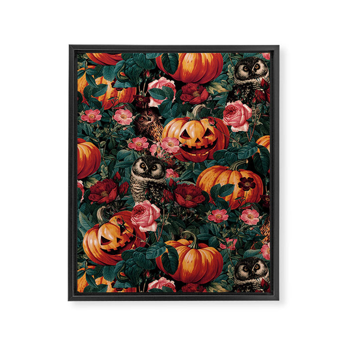 Owl Whisper in the Dark Framed Canvas Print Gallery Image 1