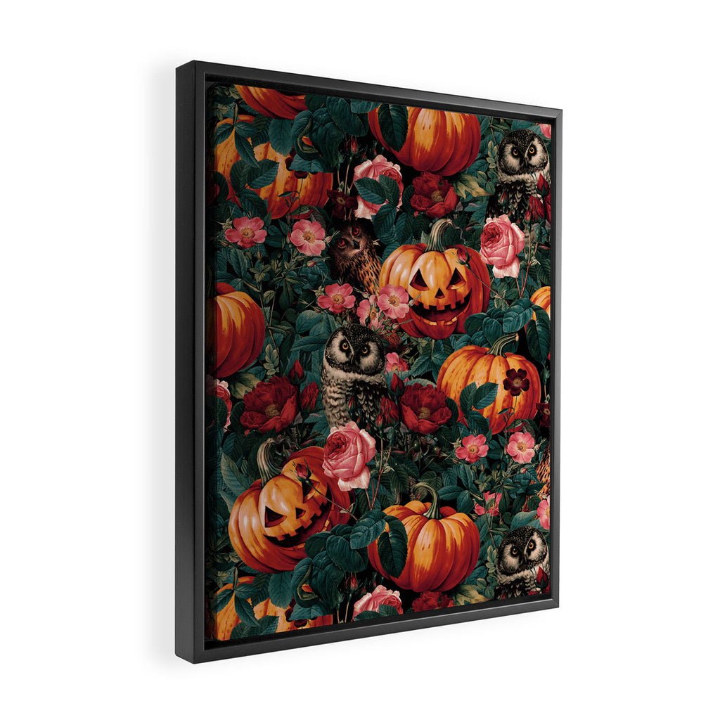 Owl Whisper in the Dark Framed Canvas Print Gallery Image 2