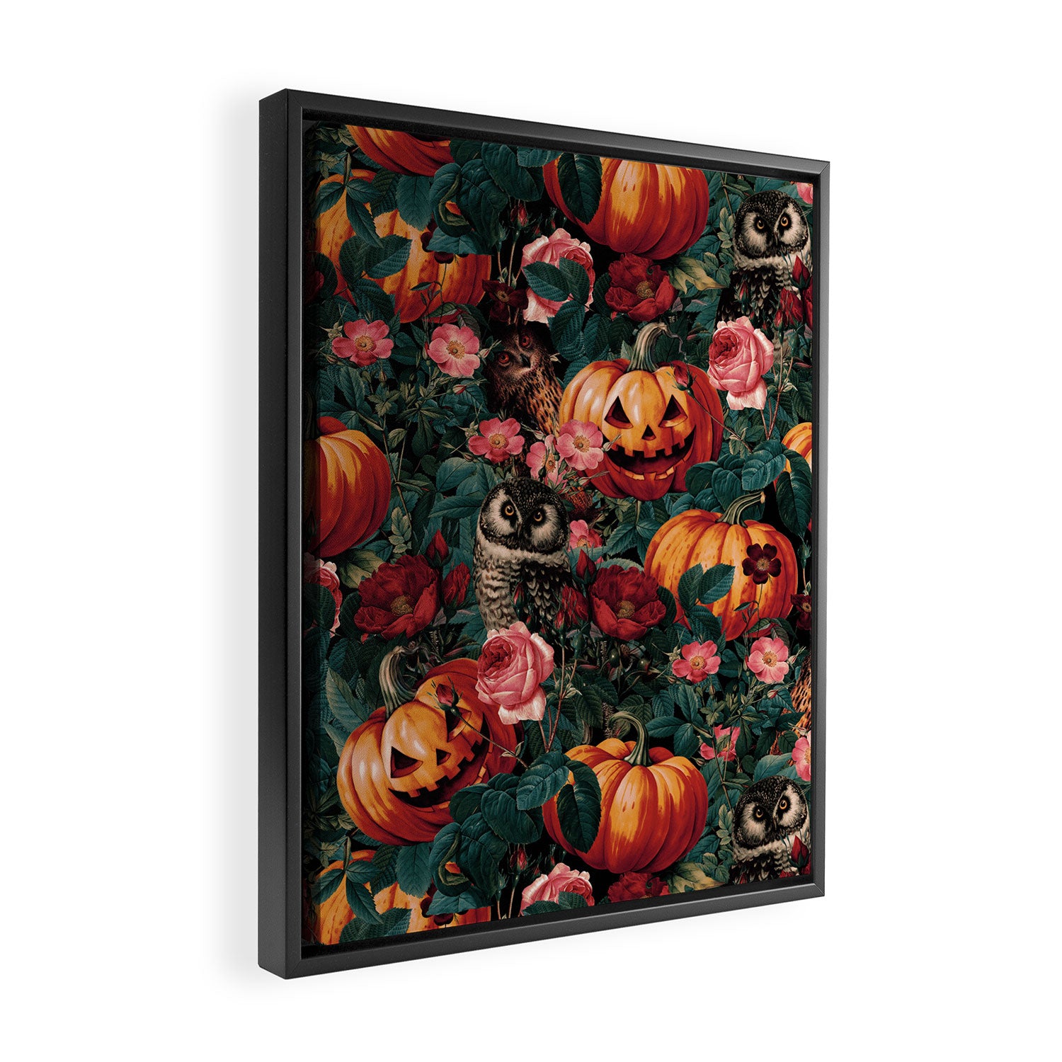 Owl Whisper in the Dark Framed Canvas Print Gallery Image 2