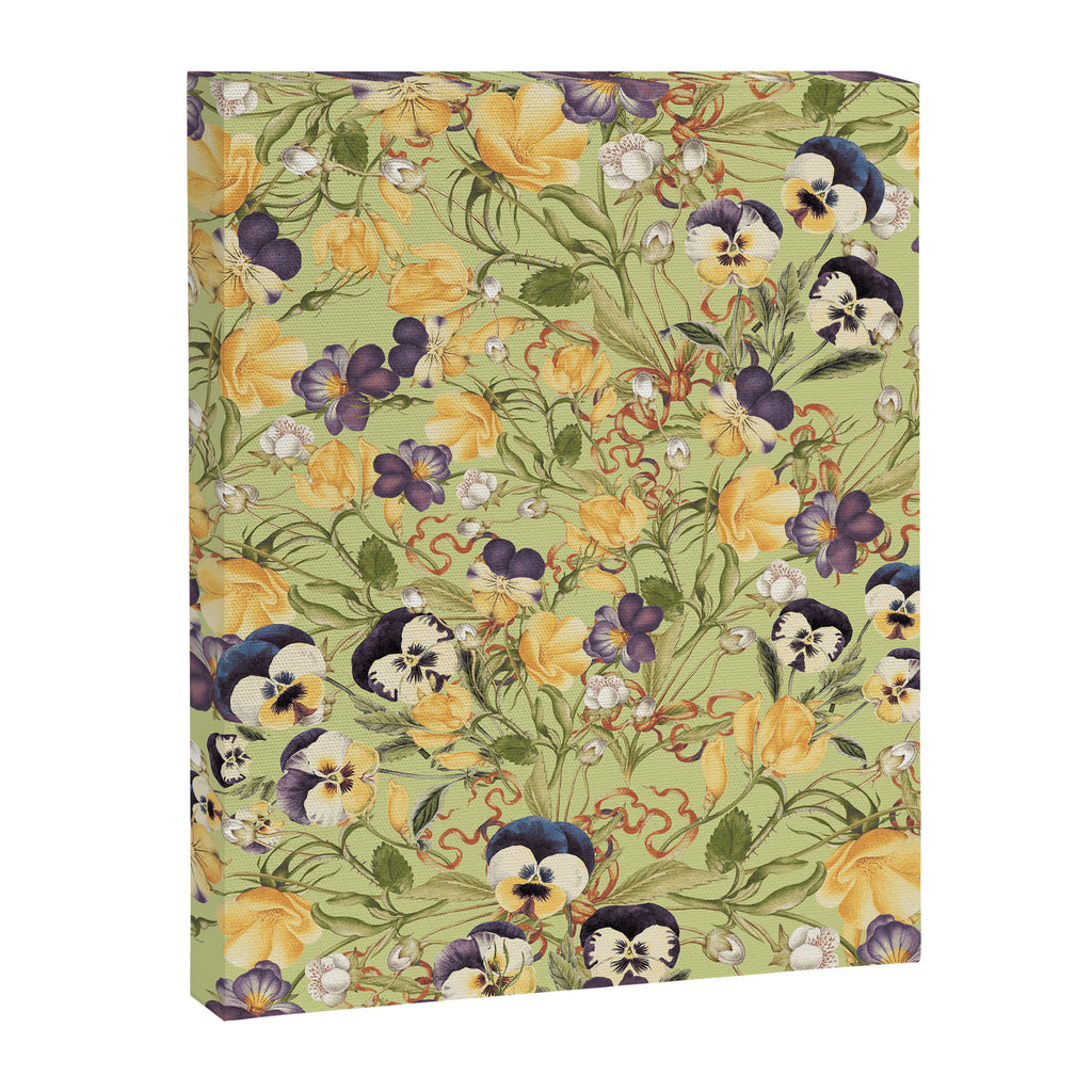 Pansy Floral Pattern Canvas Print Gallery Image 6