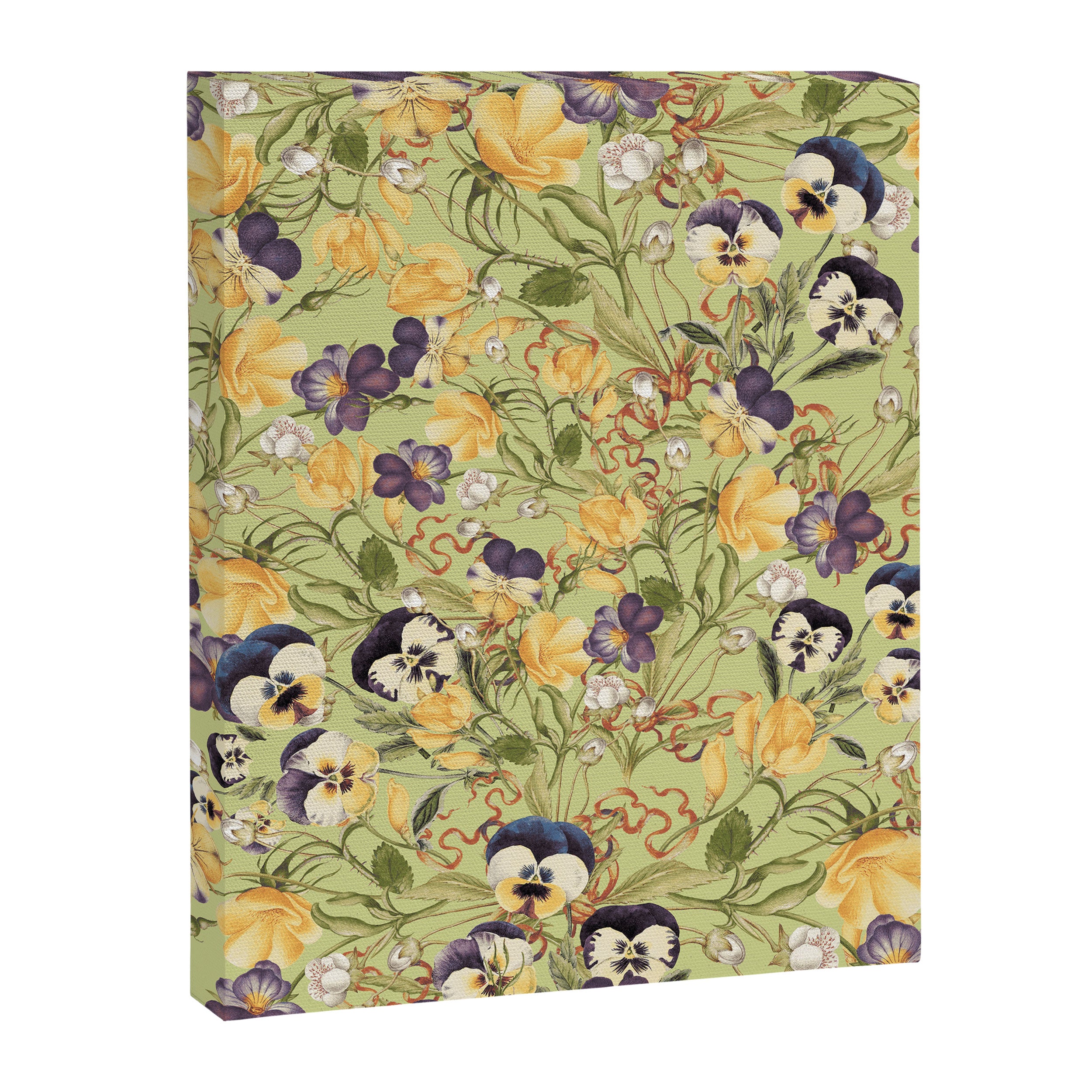 Pansy Floral Pattern Canvas Print Gallery Image 6