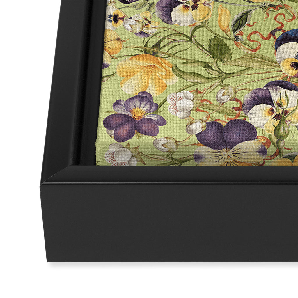 Pansy Floral Pattern Framed Canvas Print Gallery Image 3