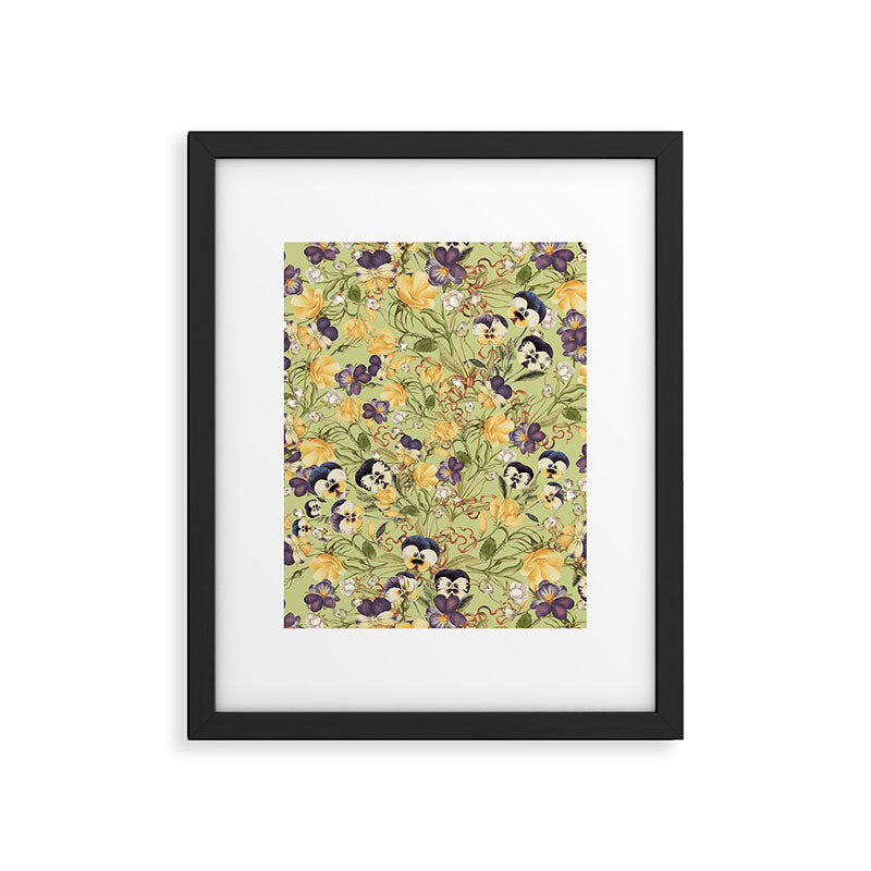 Pansy Floral Pattern Framed Art Print Gallery Image 5