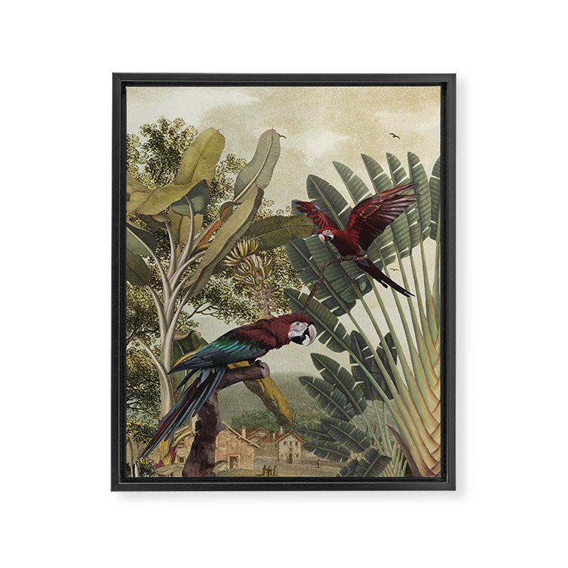 Parrot Garden Framed Canvas Print Gallery Image 6