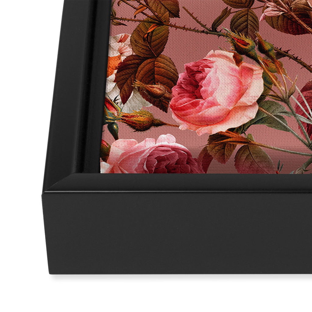 Pastel Floral Pattern Framed Canvas Print Gallery Image 3