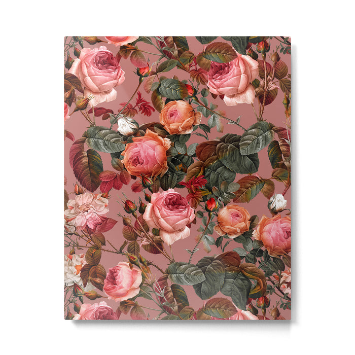 Pastel Floral Pattern Metal Print Gallery Image 1
