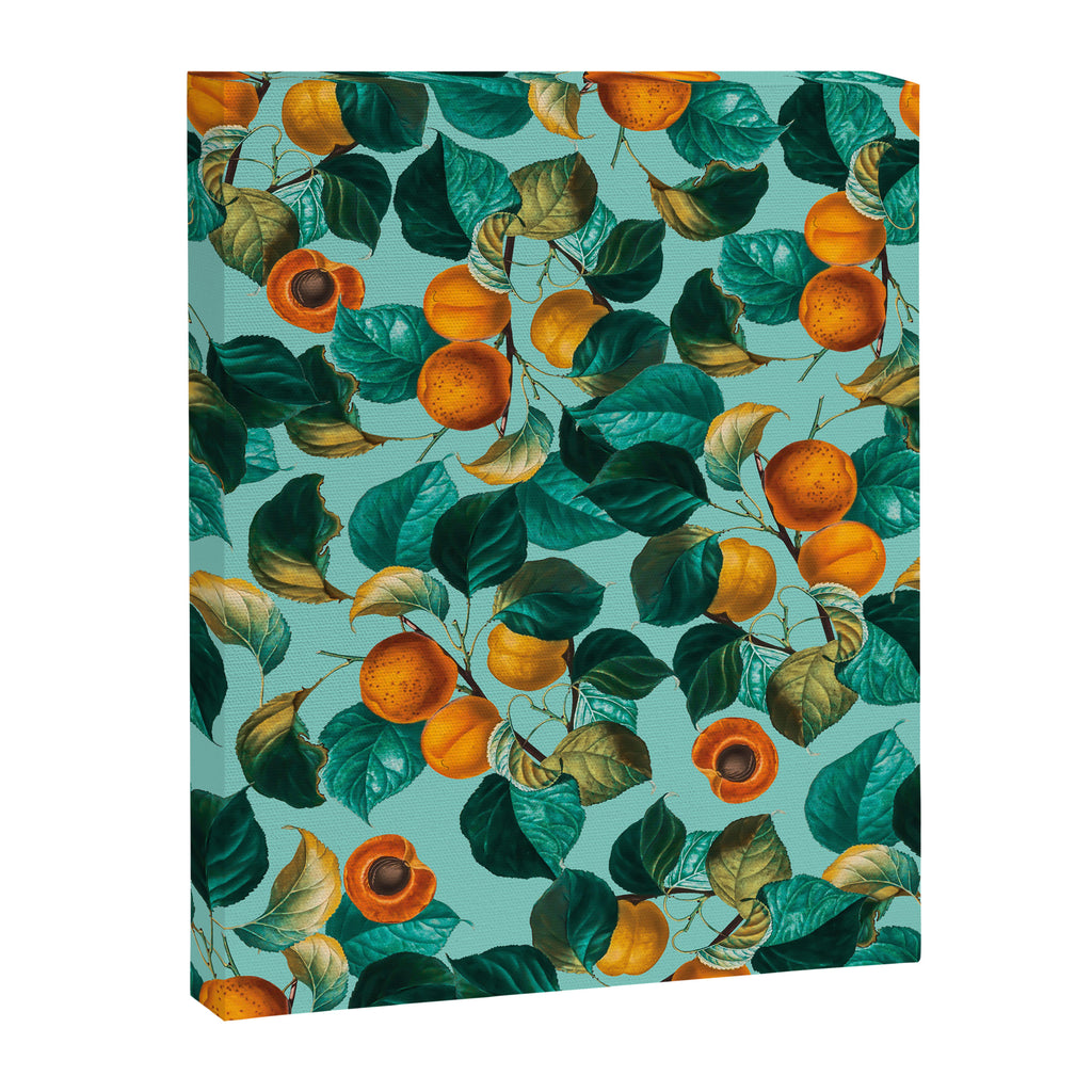 Peach and Leaf Pattern Canvas Print Gallery Image 6