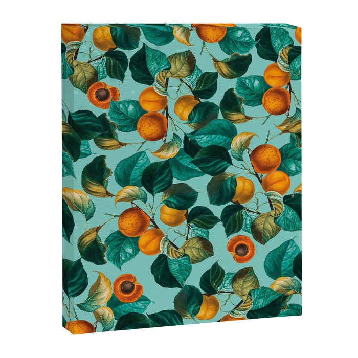 Peach and Leaf Pattern Canvas Print Gallery Image 1