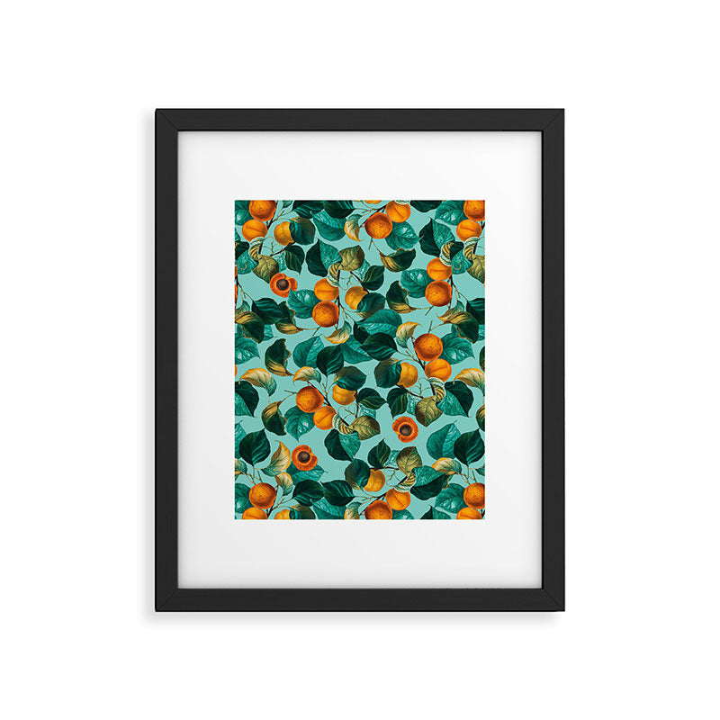 Peach and Leaf Pattern Framed Art Print Gallery Image 5