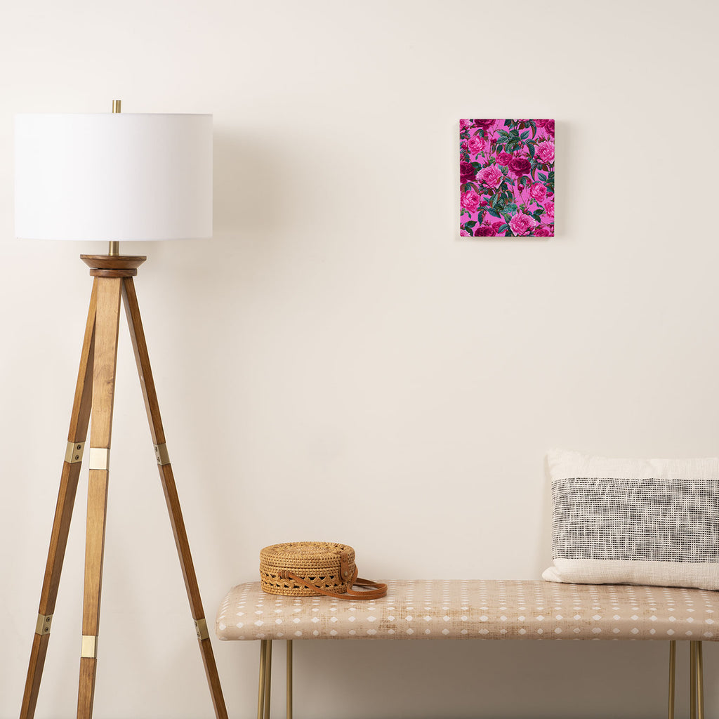  Pink Floral Garden Canvas Print Gallery Image 2