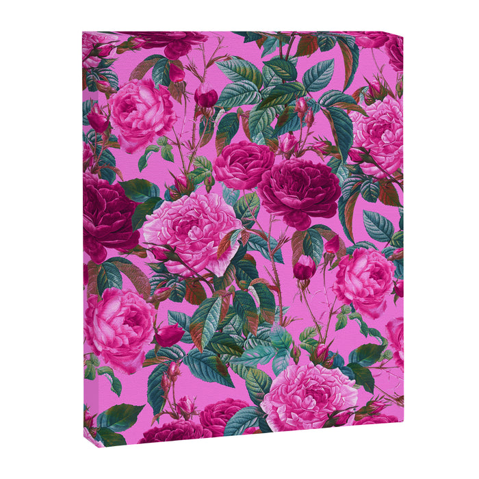  Pink Floral Garden Canvas Print Gallery Image 1