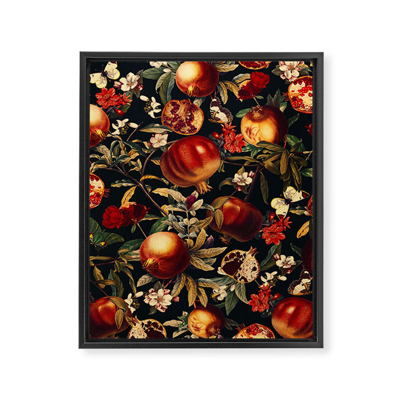Pomegranate Garden II - Night Framed Canvas Print Gallery Image 6