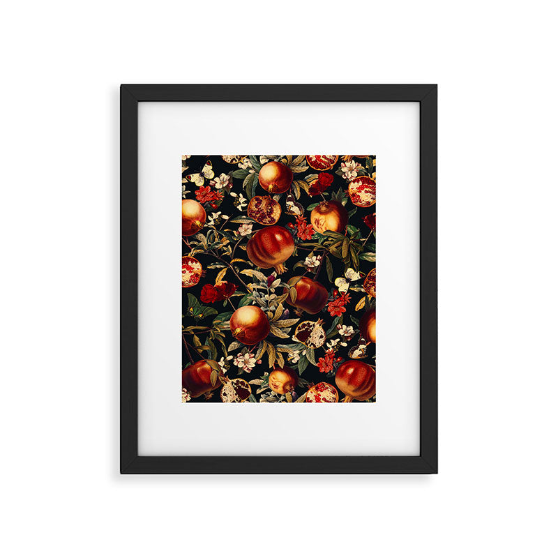 Pomegranate Garden II - Night Framed Art Print Gallery Image 5