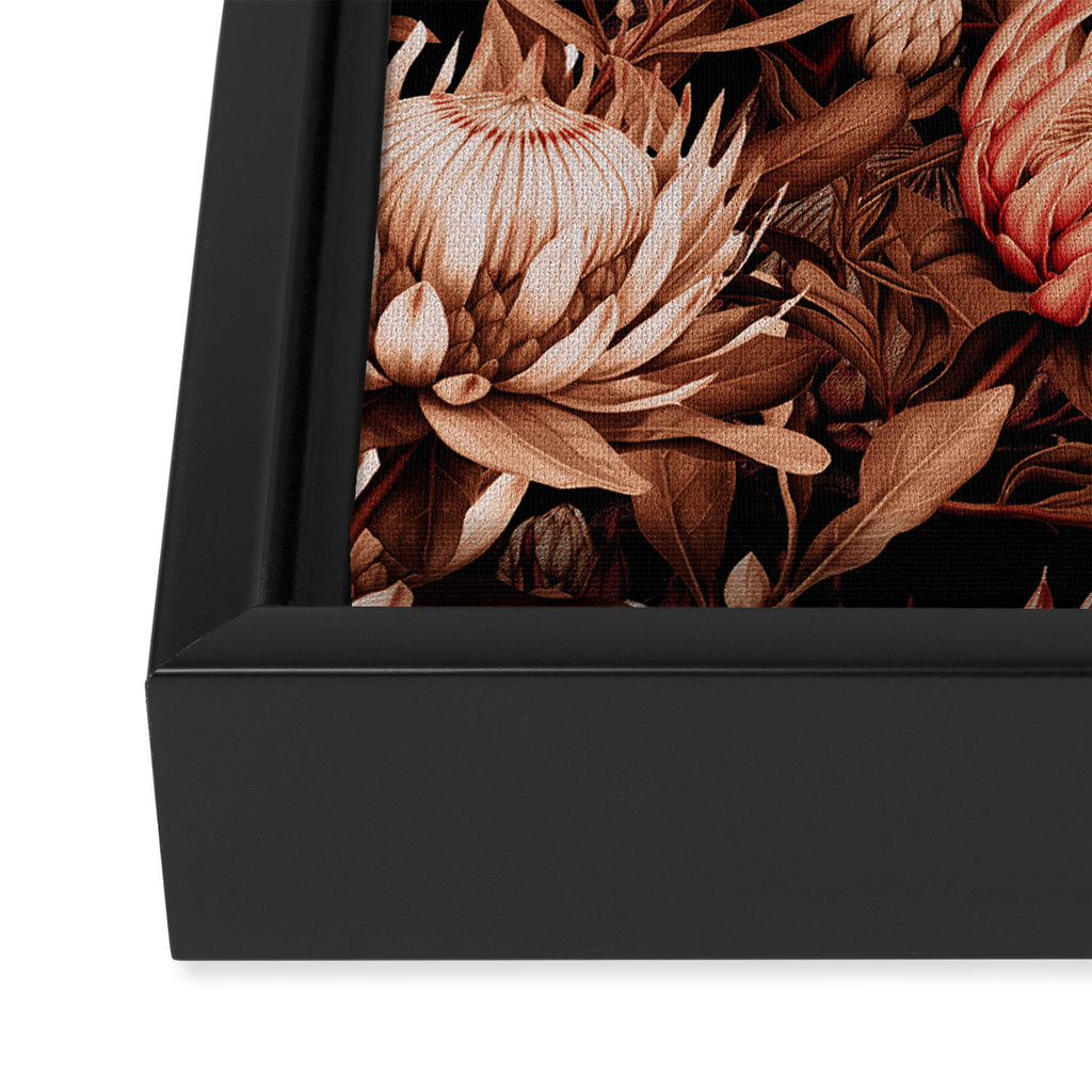 Protea Garden Night Framed Canvas Print Gallery Image 3