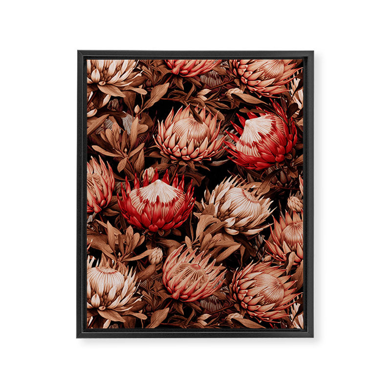 Protea Garden Night Framed Canvas Print Gallery Image 6